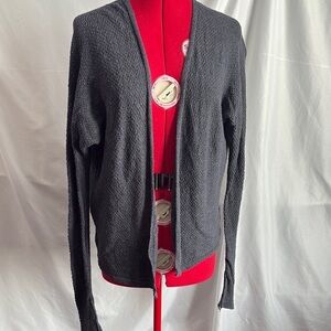 XS247 Garage Gray Cardigan Sweater Soft Knit Open Front